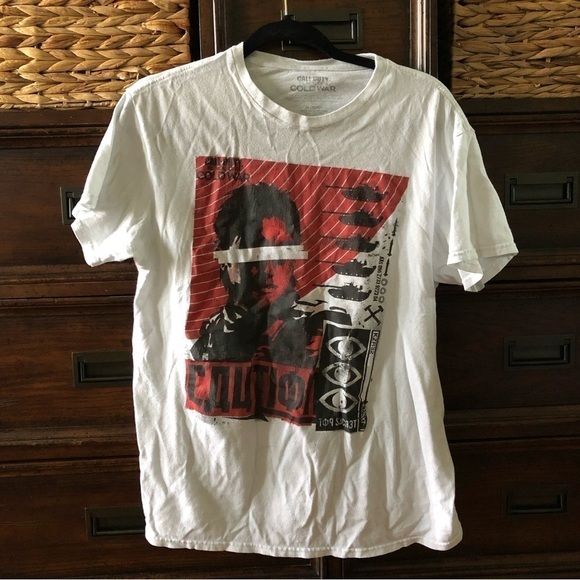 Call of Duty: Black Ops:  Cold War white short sleeve graphic tee in size M - Picture 1 of 6